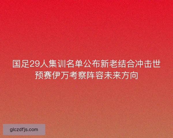 国足29人集训名单公布新老结合冲击世预赛伊万考察阵容未来方向